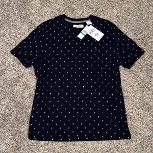 Men's Navy Short-Sleeve Patterned Tee